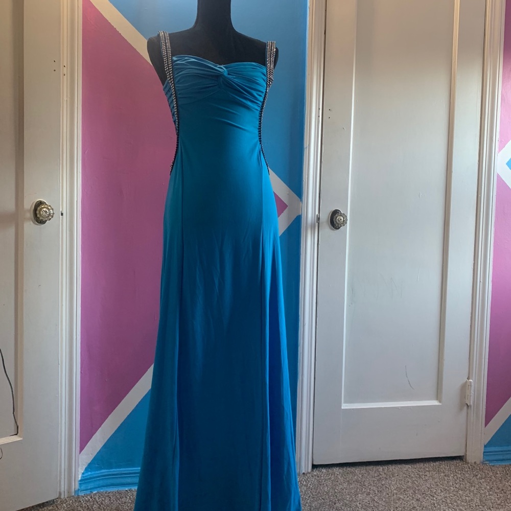Evening dress emerald green